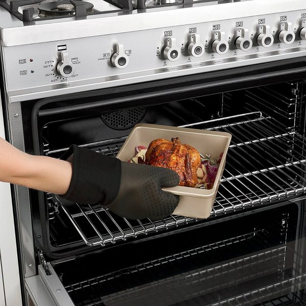 OXO Good Grips 11219800 Silicone Oven Mitt, Black, 13  Fashion - Image 2
