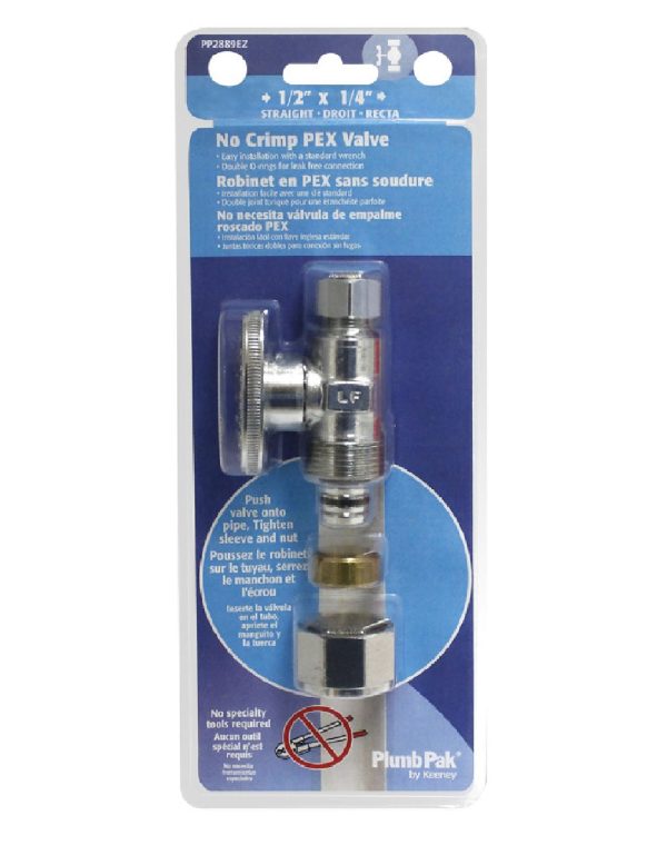 Plumb Pak PP2889EZ Quarter Turn Straight Valve, Chrome Plated Hot on Sale - Image 2